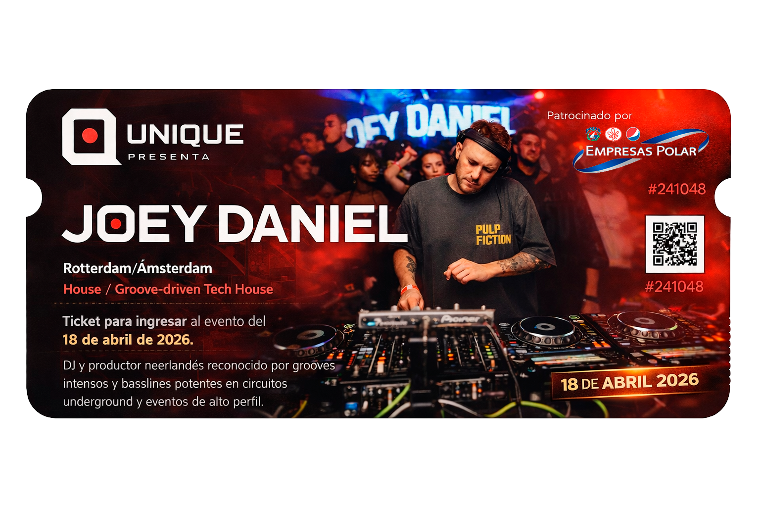 Entrada Digital UNIQUE 2026 – Joey Daniel Caracas Venezuela